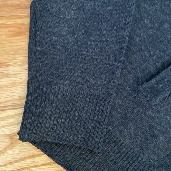 Zara Mens M Wool blend Cardigan Sweater Jacket Charcoal Zip up Preppy Academia - Picture 5 of 6